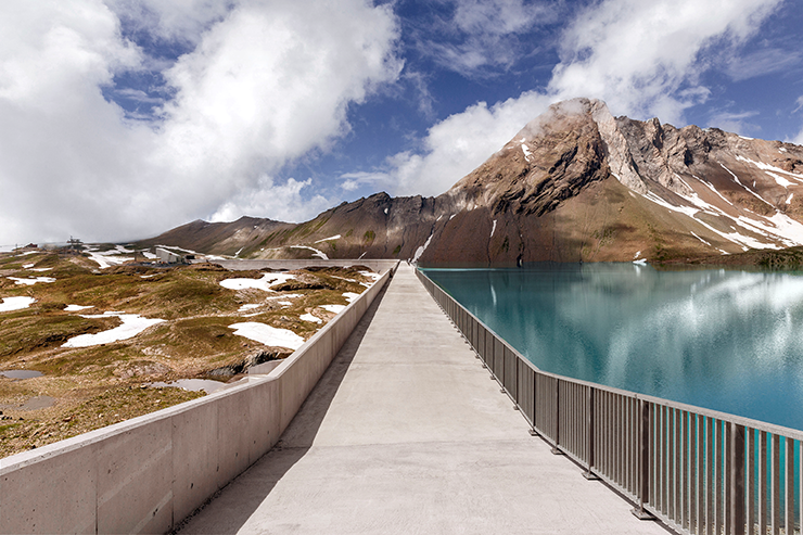 Muttsee, storage lake of the new 1 GW pumped-storage plant Linth-Limmern (Photo: Axpo).